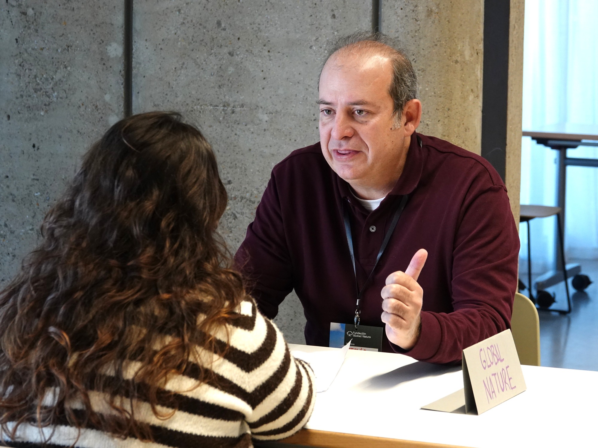 Reunión de trabajo en el evento de Valencia