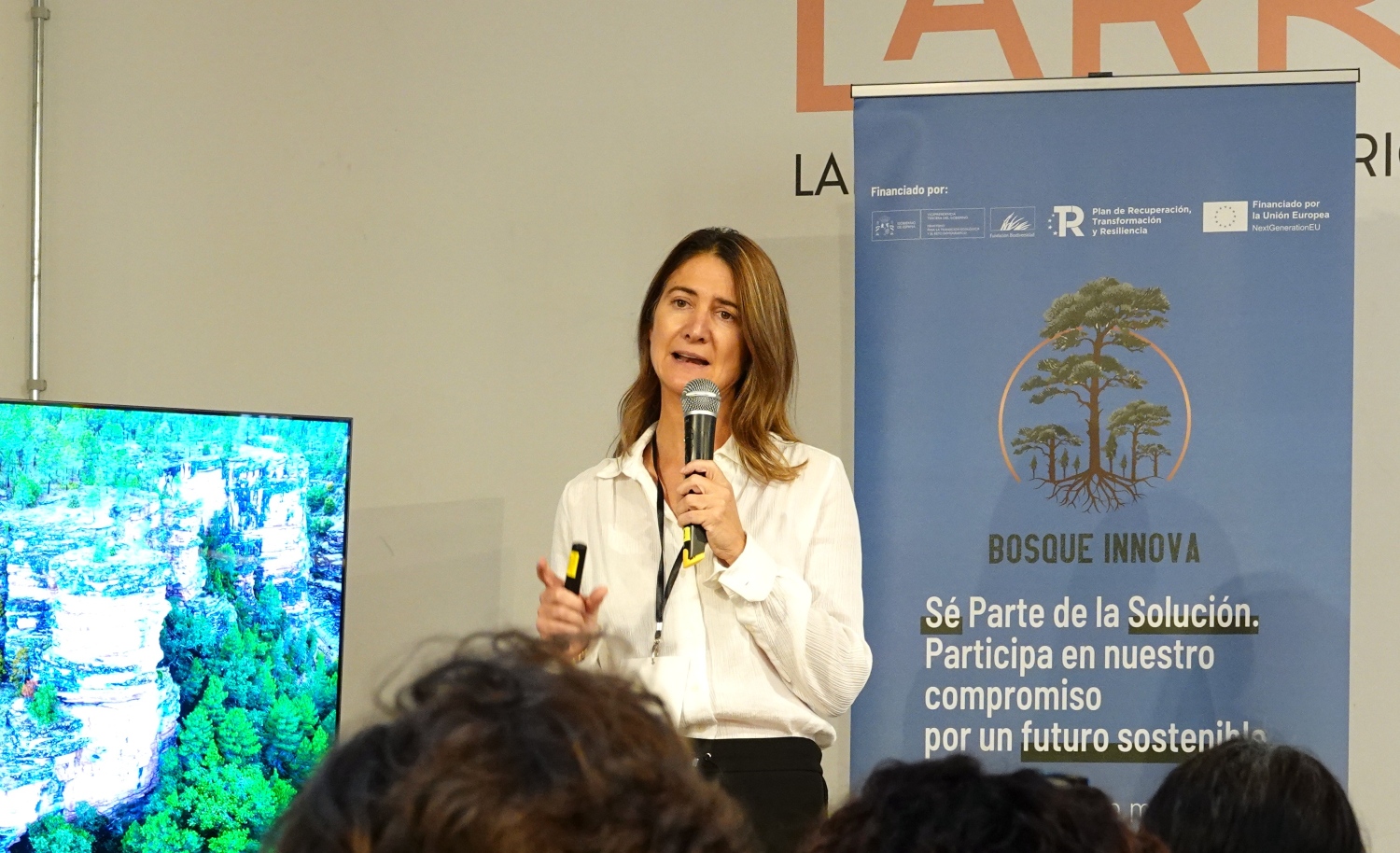 Mara Zamora, directora general de Rewilding Spain, durante la presentación en Madrid